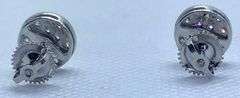 STUNNING 14K WHITE GOLD CLUSTER DIAMOND STUD EARRINGS