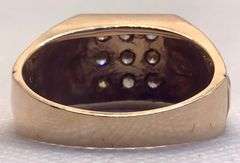 MEN’S 14K ROSE GOLD SIGNET DIAMOND RING