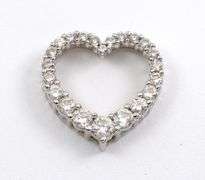 Pretty 14k WG 1/2 Ct. T.W. Diamond Heart
