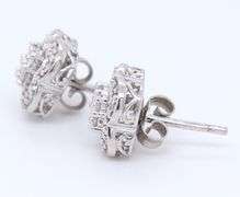 Set of 925 Stering Silver Diamond Pendant on Chain with Matching Earrings