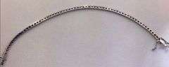 GORGEOUS AND STYLISH 14K WHITE GOLD BLACK DIAMOND TENNIS BRACELET
