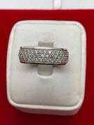 CERTIFIED 14K WHITE GOLD AND DIAMOND RING. 3.15 CARAT DIAMONDS