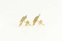 14K Yellow Gold Sun Face Celestial Astrology Star Stud Earrings