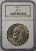 1977 Eisenhower Dollar NGC MS65