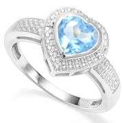 1.52 CT BABY SWISS BLUE TOPAZ STERLING SILVER RING