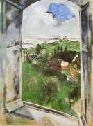 Collectible Vintage Marc Chagall, The Window on the Island of Breha