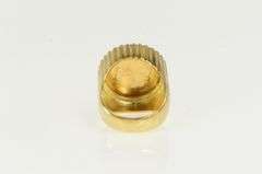 14K Yellow Gold $2.50 Pesos Mexican Gold Coin Retro Grooved Ring