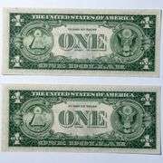 2 1935 G $ 1 CH CU Silver Certificates.