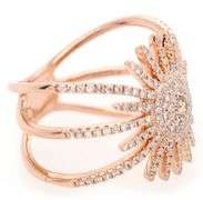 Crown of Light 0.59ctw Diamond Crown Eclipse Ring in 14K W/Box