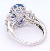 Sterling Silver Fancy Iolite CZ Cocktail Ring