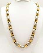 14k gold plated CZ necklace