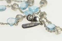 18K White Gold Marco Bicego Paradise Topaz Chain Designer Necklace