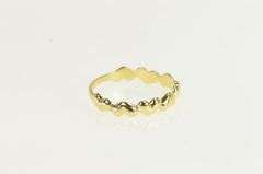 14K Yellow Gold Heart Love Symbol Vintage Love Band Ring