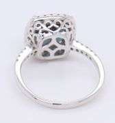 925 Sterling Silver Cushion Cut Purple Spinel Ring