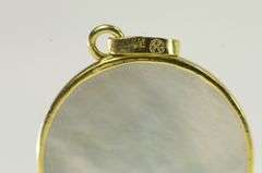 14K Yellow Gold Mother of Pearl Prayer Hands Faith Charm/Pendant