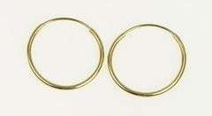 10K Yellow Gold 18.9mm Vintage Classic Simple Hoop Earrings