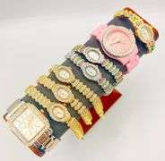 INCREDIBLE GROUP LOT OF LADIES GEMSTONE WATCHES- 8x BRAND NEW WATCHES