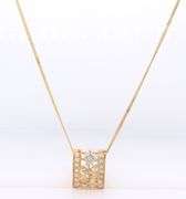 925 Sterling Silver Cubic Zirconia Floral Pendant on Chain