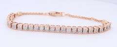 Charming Rose Gold approximate 0.20ctw Diamond Bracelet