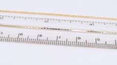 Simple Yellow Gold Mirror Box Chain Necklace