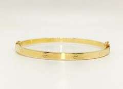 14KT YELLOW GOLD BANGLE BRACELET