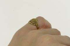 14K Yellow Gold 1931 Ornate Scroll Year Art Deco Vintage Ring