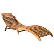 Folding Sun Lounger Steel Leaf Pattern