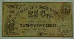 1863 Series 25 Cents Bank Note