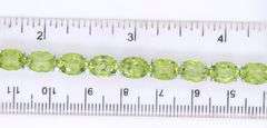 925 Sterling Silver oval Peridot Link Tennis Bracelet