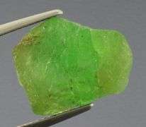 Rare 9.46ct uncut green Grossular Garnet