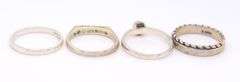 Group Lot of 4 Vintage 925 Sterling Silver Rings