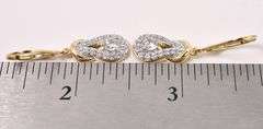 Vermeil CZ Dangle Earrings In Sterling Silver