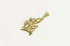 14K Yellow Gold I Love You Romantic Message Word Charm/Pendant
