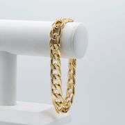 Sharp 60 Gram 14 Kt Gold Plated Figaro Bracelet