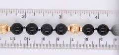 Fantastic Black Onyx and Gold Ball Bead Bracelet