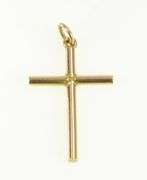 14K Yellow Gold Cross Christian Faith Symbol Jesus Charm/Pendant