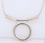 Italian Sterling Silver Circle Necklace