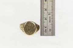 10K Yellow Gold H L Monogram Letter Initial Name Signet Ring