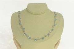 18K White Gold Marco Bicego Paradise Topaz Chain Designer Necklace