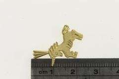 14K Yellow Gold Diamond Cut Unicorn Unique Symbol Charm/Pendant