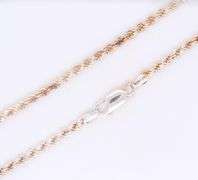Italian 925 Sterling Silver Rope Chain Necklace