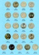 Album of 66 Jefferson Nickels 1938-1961-D w/War Nickels