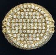 STYLISH 14K YELLOW GOLD MEN’S DIAMOND RING