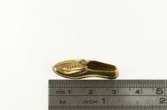 14K Yellow Gold 3D Vintage Men's Dress Shoe Fashion Charm/Pendant
