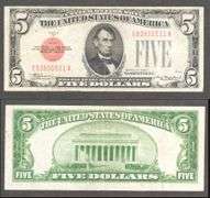 $5 1928-C First series of small size Legal Tenders Very Fine