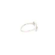 10K White Gold Diamond Interlocked Hearts Love Promise Ring