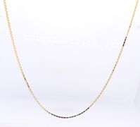 Simple Yellow Gold Mirror Box Chain Necklace