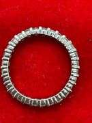 CERTIFIED 14K WHITE GOLD AND DIAMOND ETERNITY RING
