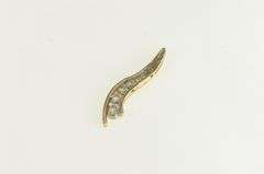 10K Yellow Gold 0.50 Ctw Diamond Journey Symbol Wavy Charm/Pendant