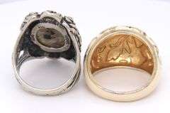 Group Lot of 2 Vintage 925 Sterling Silver Rings